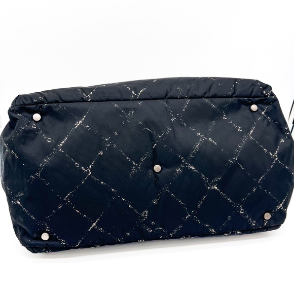 CHANEL Travel Line  Nylon Weekender Travel Bag Black - Picture 6 of 16
